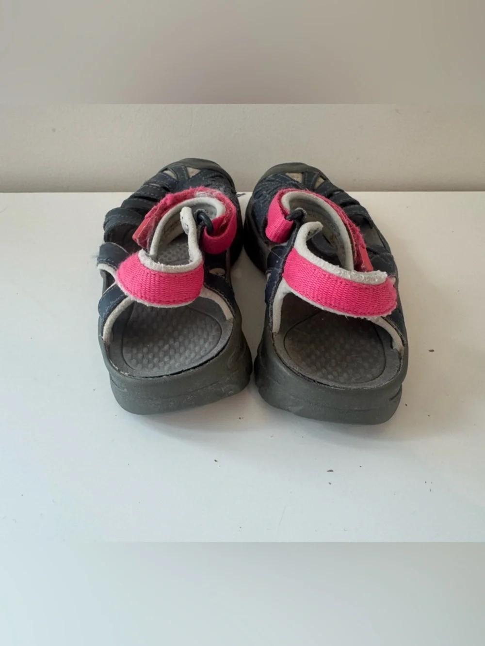 KEEN Sz 1 Girls Youth Kids Rose Midnight Sandals Outdoor Hiking Water Pink Blue - Picture 3 of 8